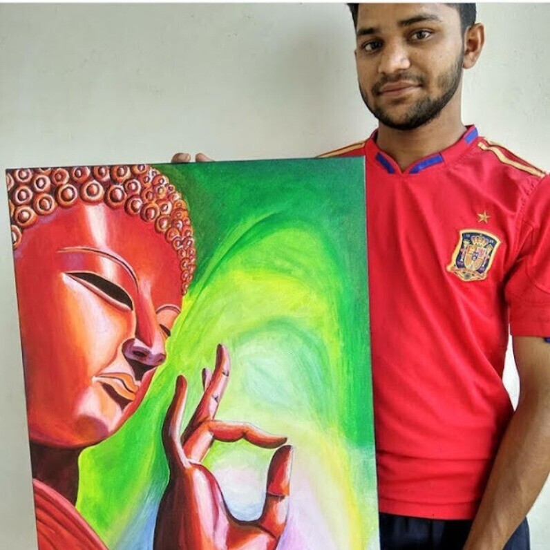 Ravi Chaursiya - The artist at work