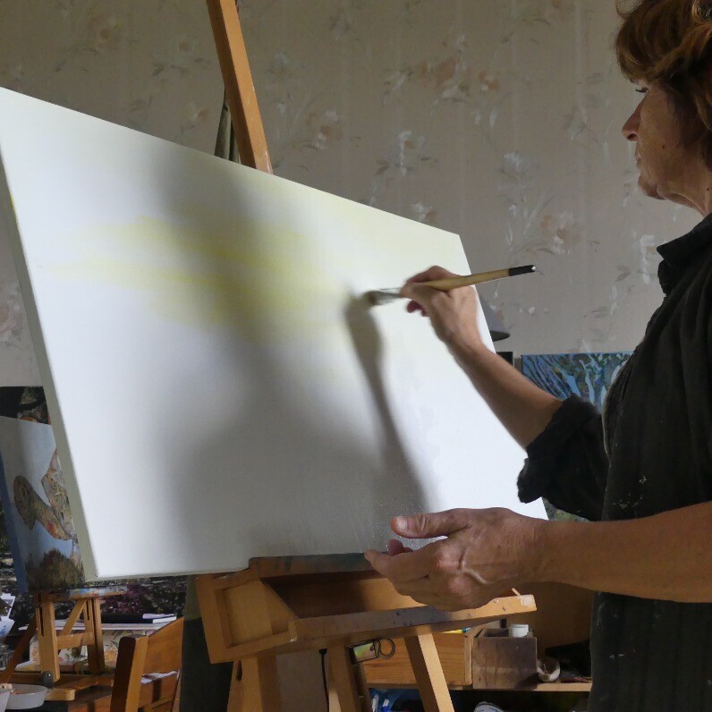Renée Tortet - L'artiste au travail
