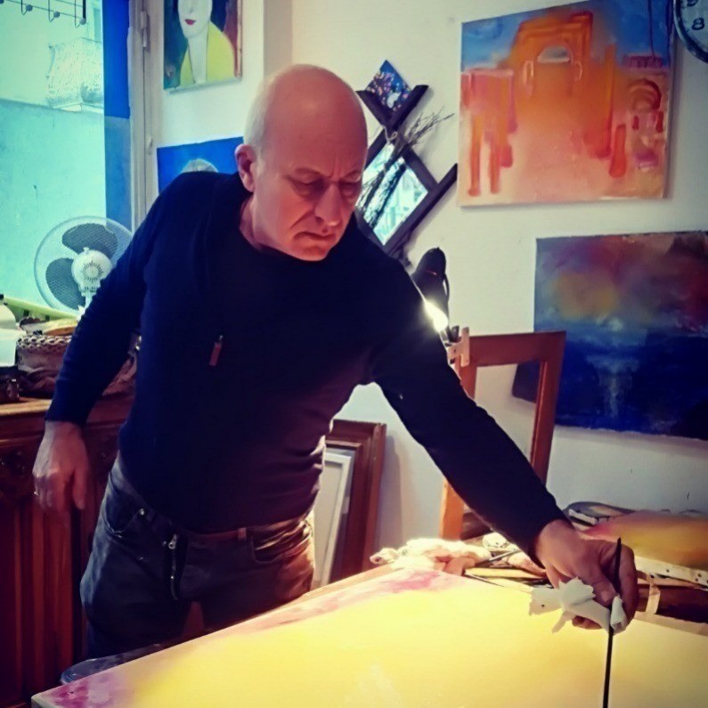 Robert Brogini - L'artiste au travail