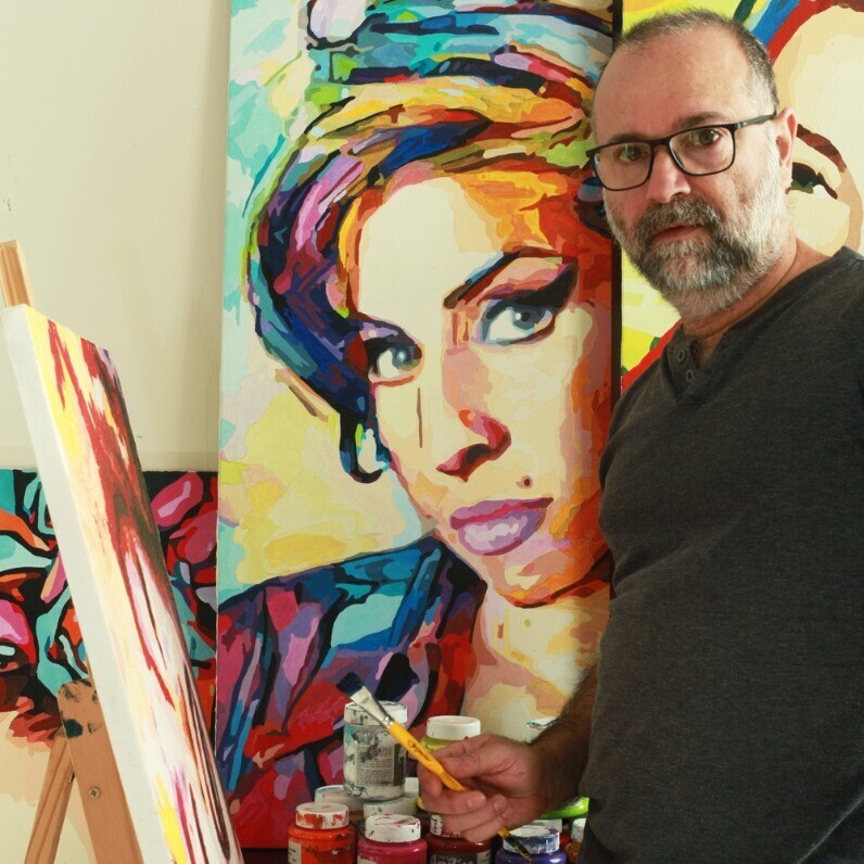 Roberto Nunes - O artista no trabalho