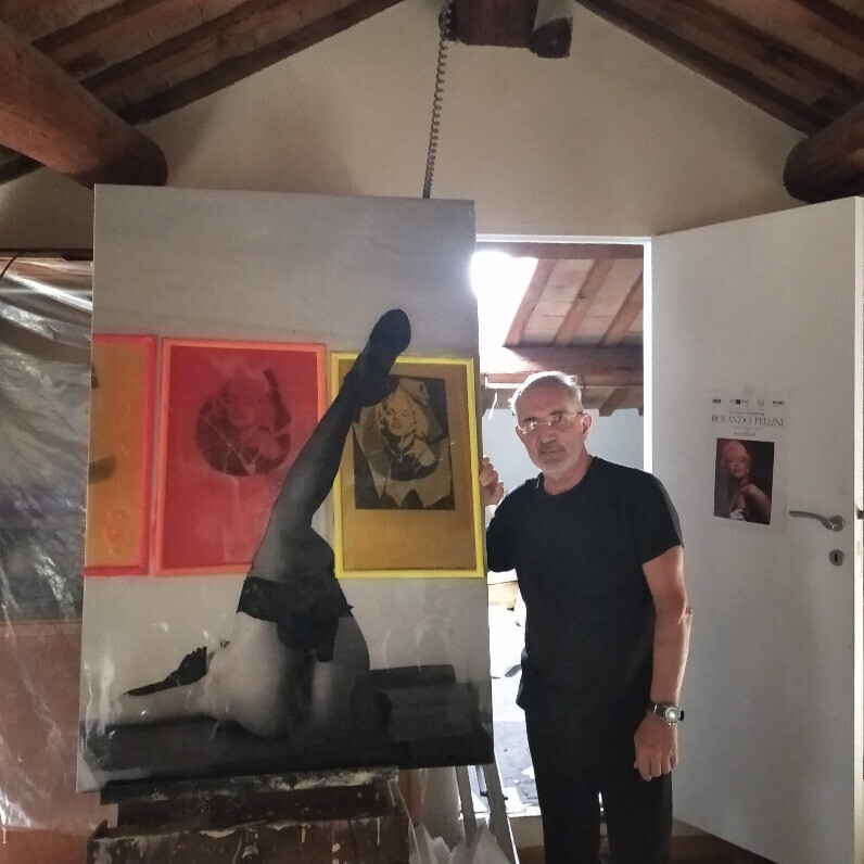 Rolando Pellini - L'artista al lavoro