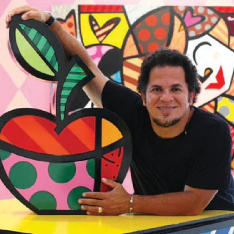 Romero Britto - De kunstenaar aan het werk