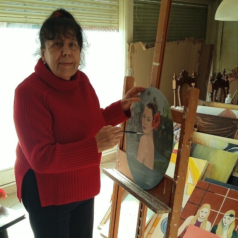 Roser Solà - El artista trabajando