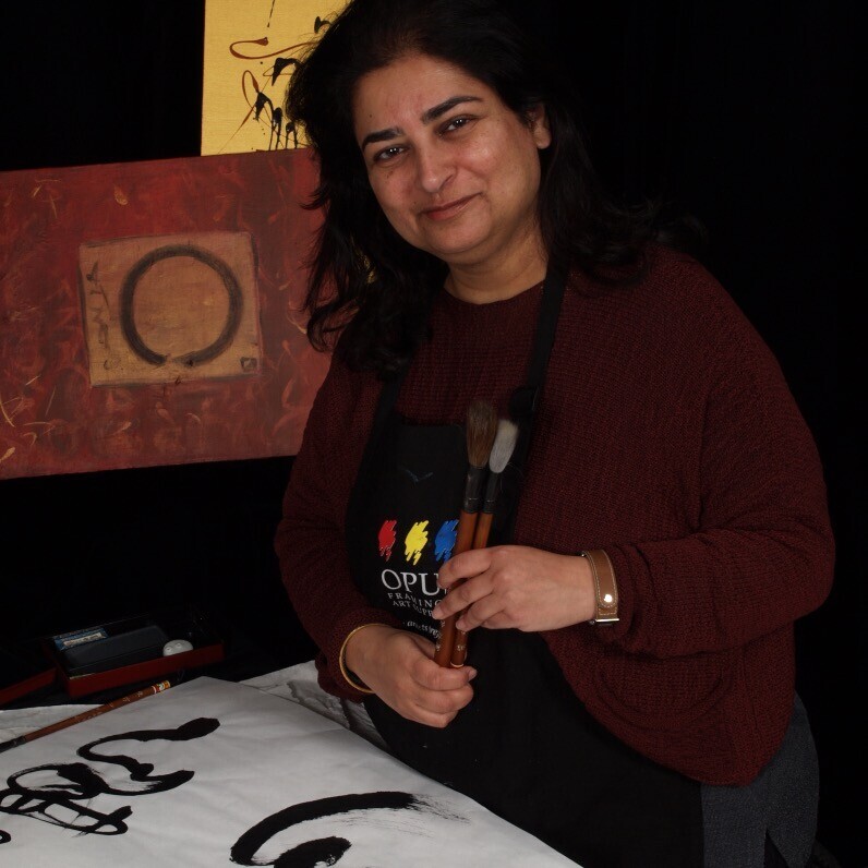 Rubina Rajan - The artist at work