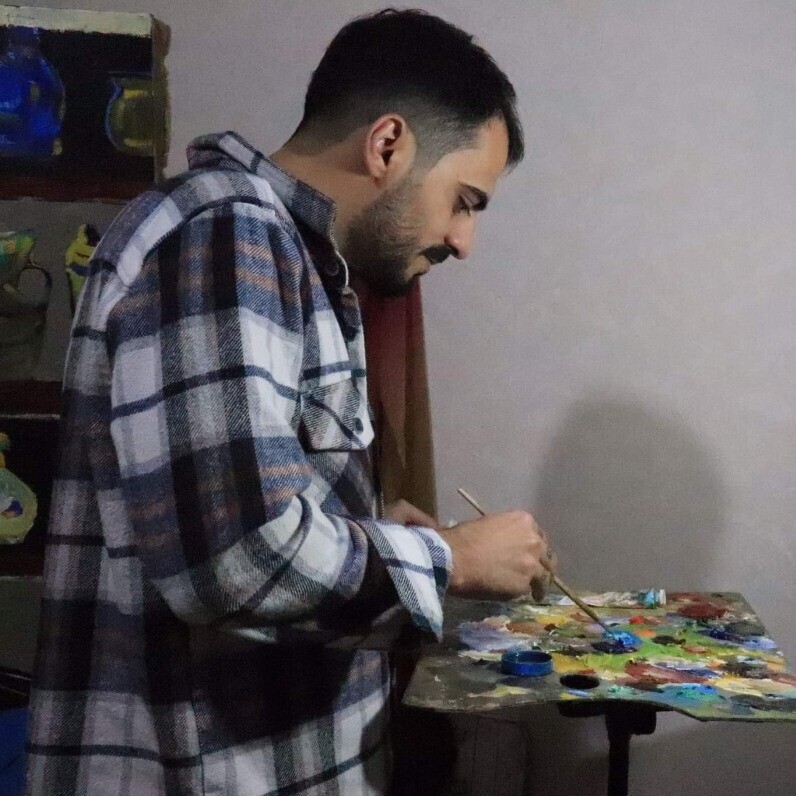 Rza Rzazadeh - The artist at work