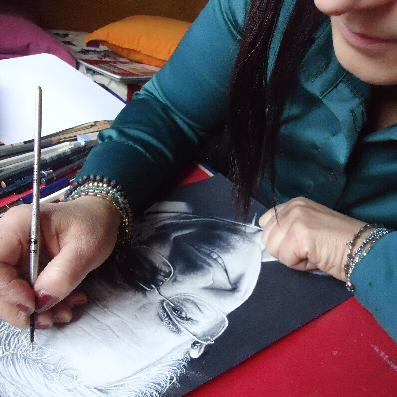 Sandra Malagoli - O artista no trabalho