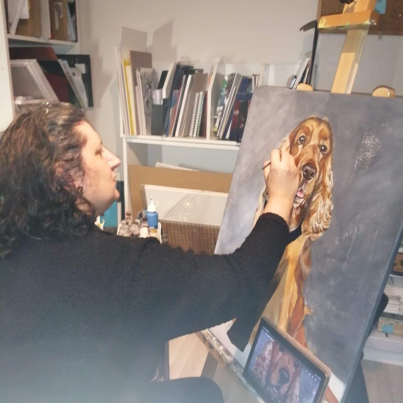 Sandrine Engle - The artist at work