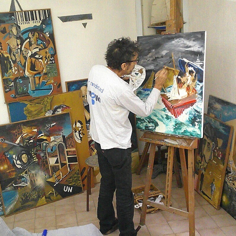 Sandro - L'artiste au travail