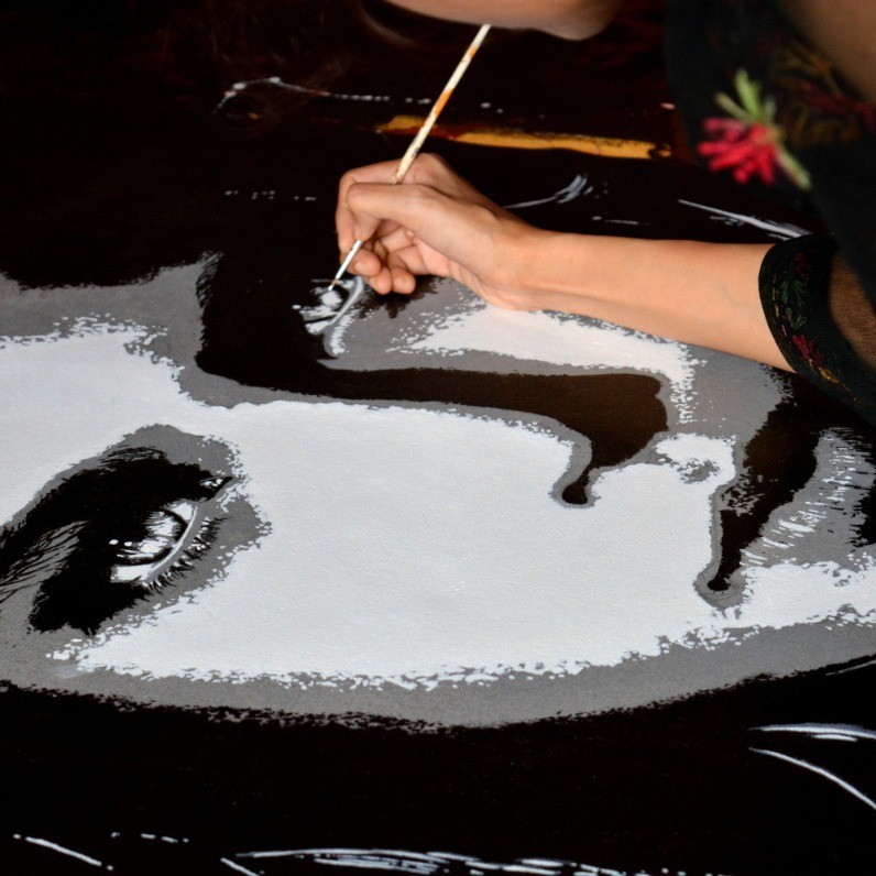Sangeeta Jaiswal - The artist at work