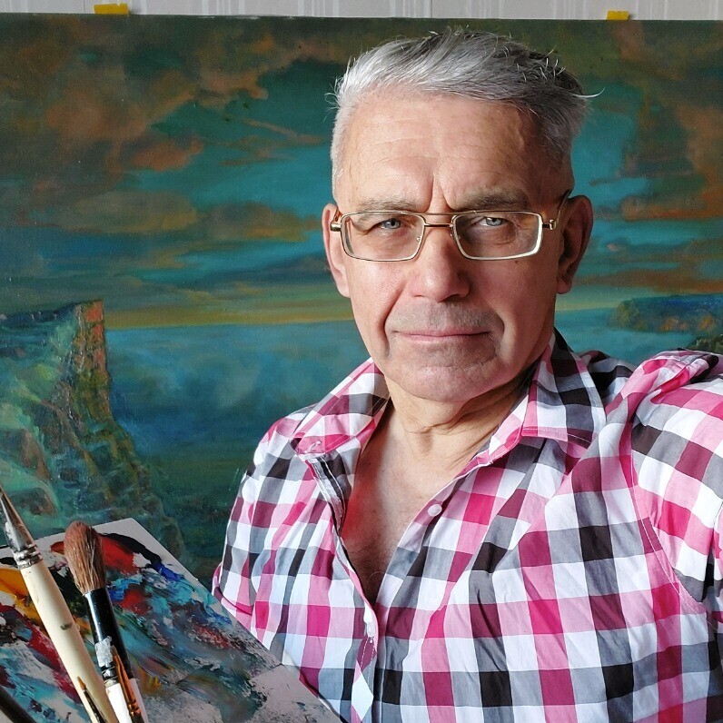 Sergei Lisitsyn - The artist at work
