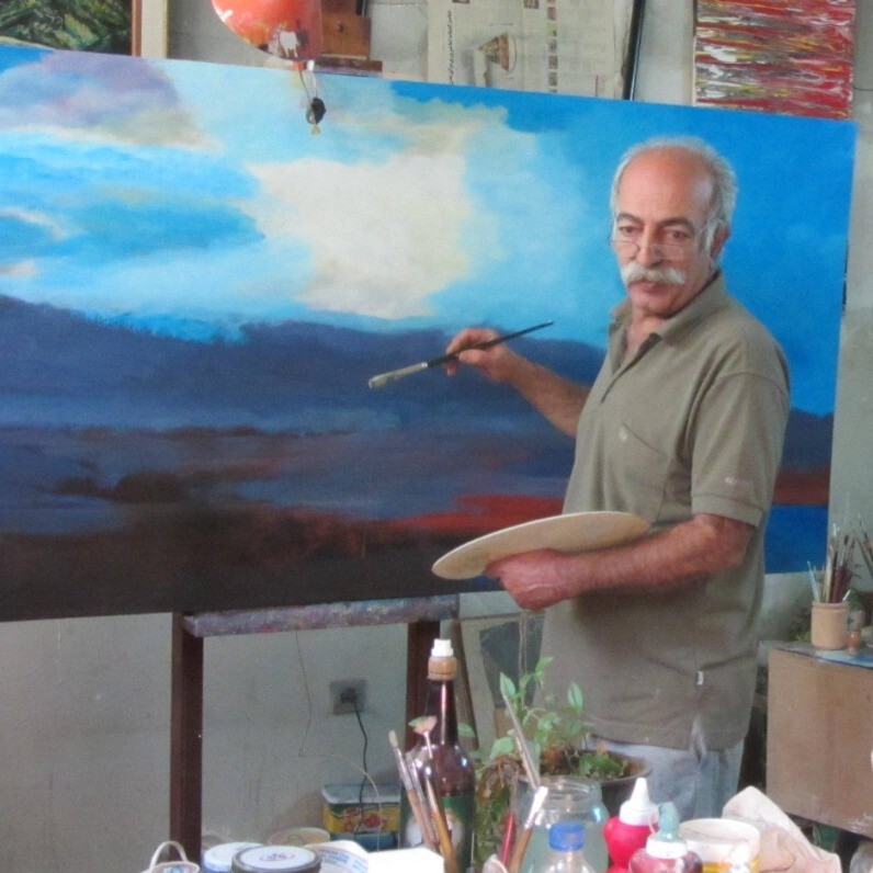 Shahriar Aghakhani - The artist at work