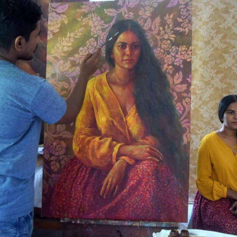Shanaka Kulatunga - The artist at work