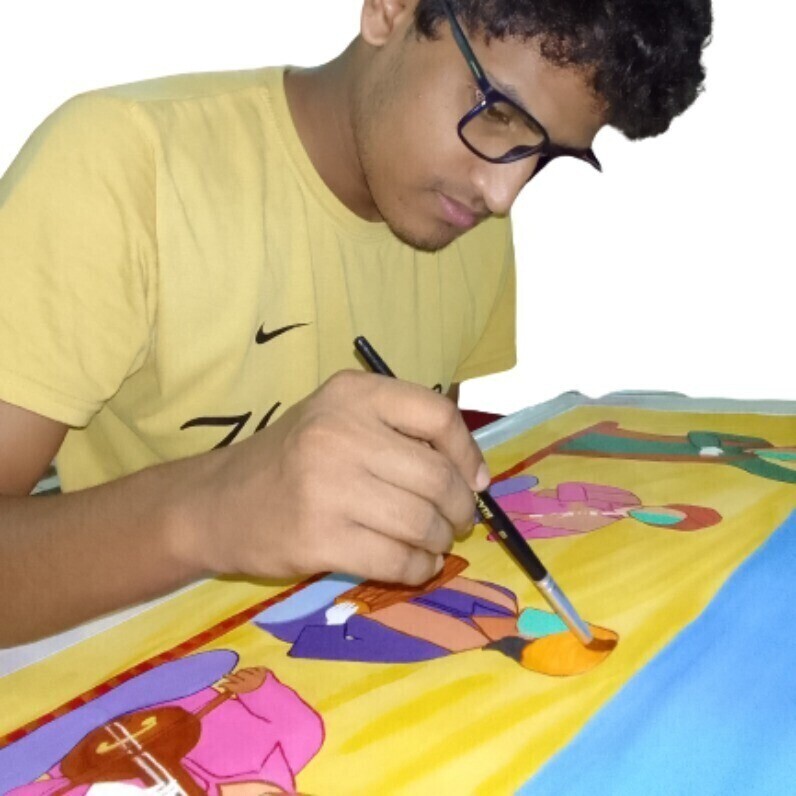 Shubham Nirala - The artist at work