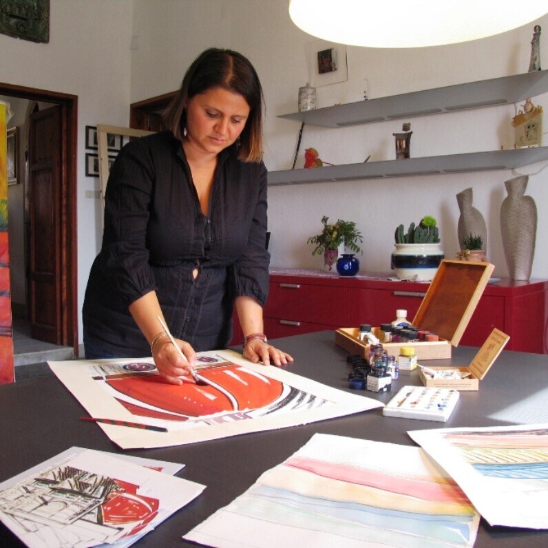 Silvia Serafini - L'artista al lavoro
