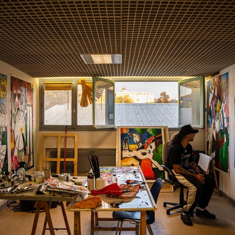 Silvio Mildo - L'artiste au travail