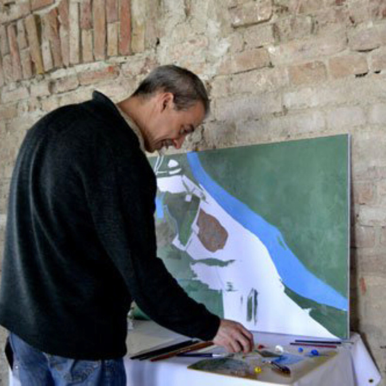 Slav Nedev - The artist at work