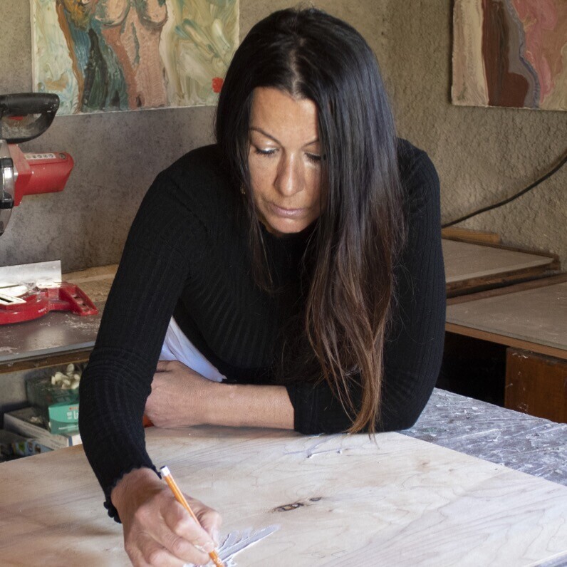Sonia Bellezza - L'artista al lavoro