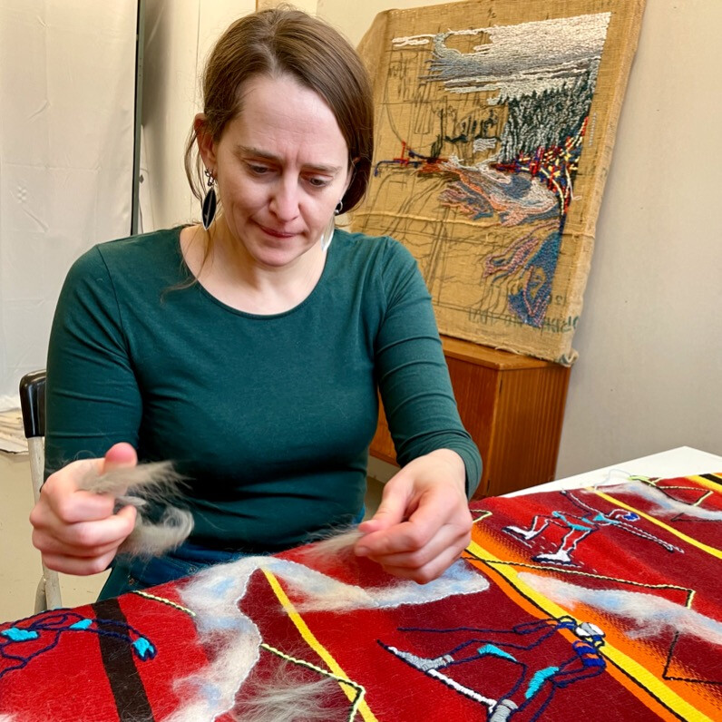 Sonja Salomäki - The artist at work