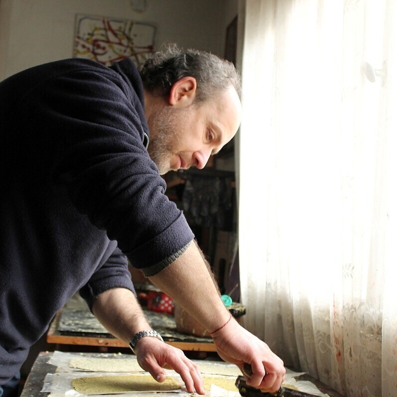 Stanislav Bojankov - El artista trabajando
