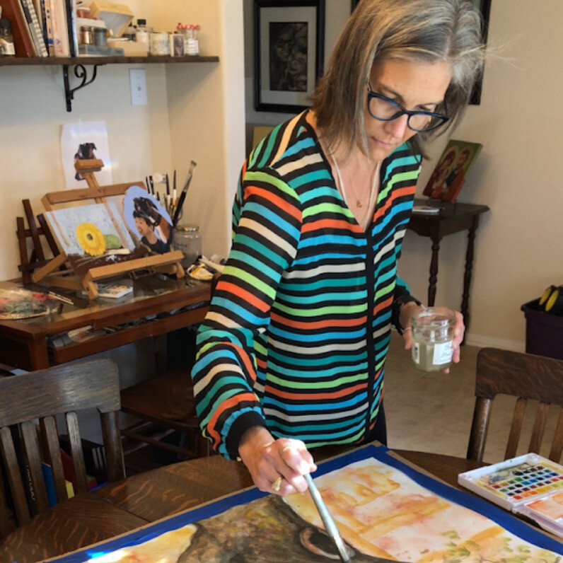 Stephanie Hopkins - The artist at work