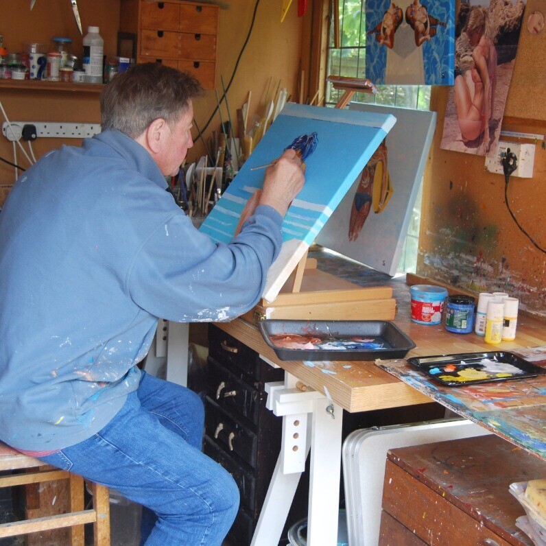 Stuart Dalby - The artist at work