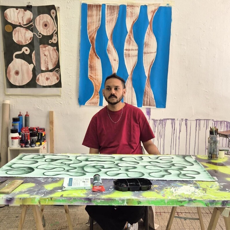 Sumit Ratta - The artist at work