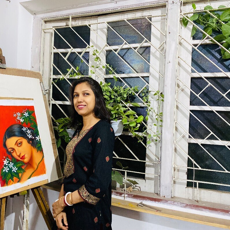 Suparna Dey - The artist at work