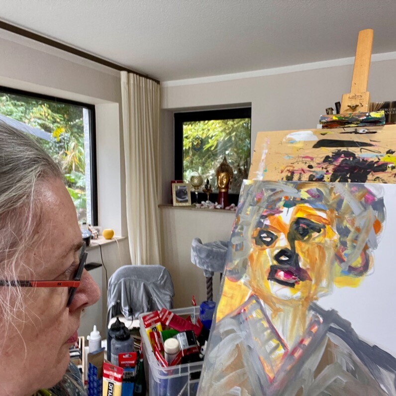 Susanne Caecilie Walther - Der Künstler bei der Arbeit