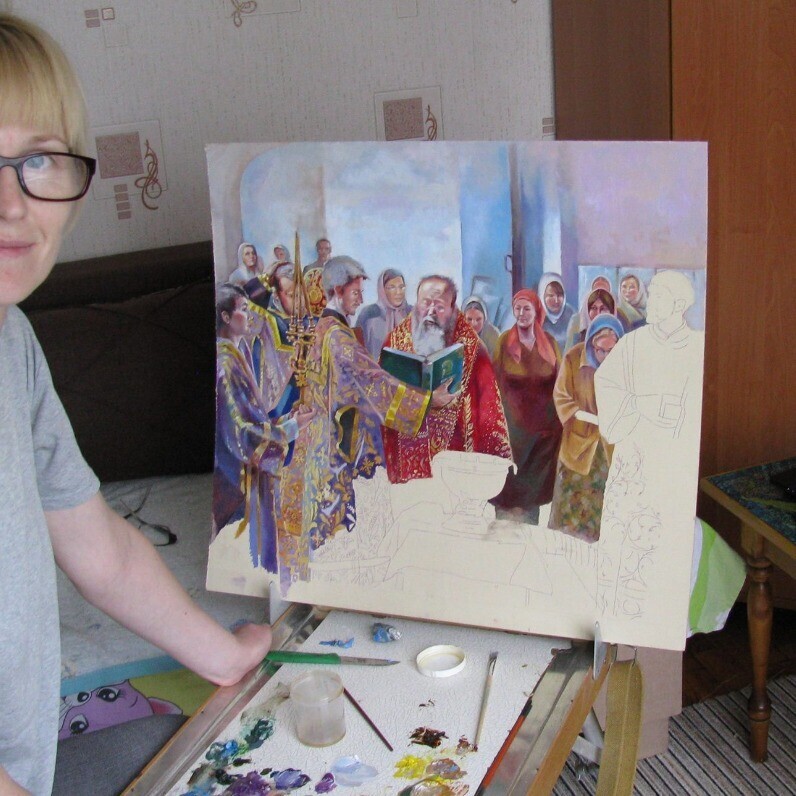 Helena Suslova - The artist at work