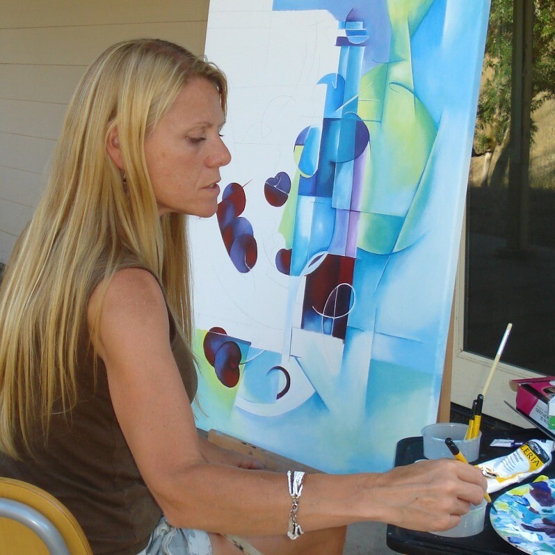 Suzanne B Gibbs - The artist at work