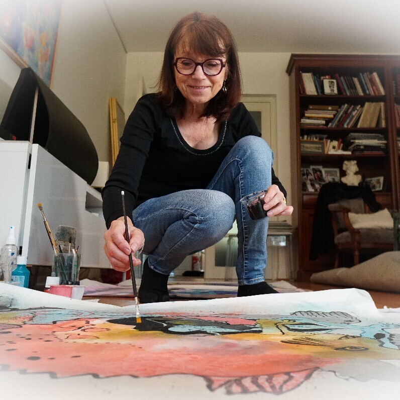 Suzelle Billioud - L'artiste au travail