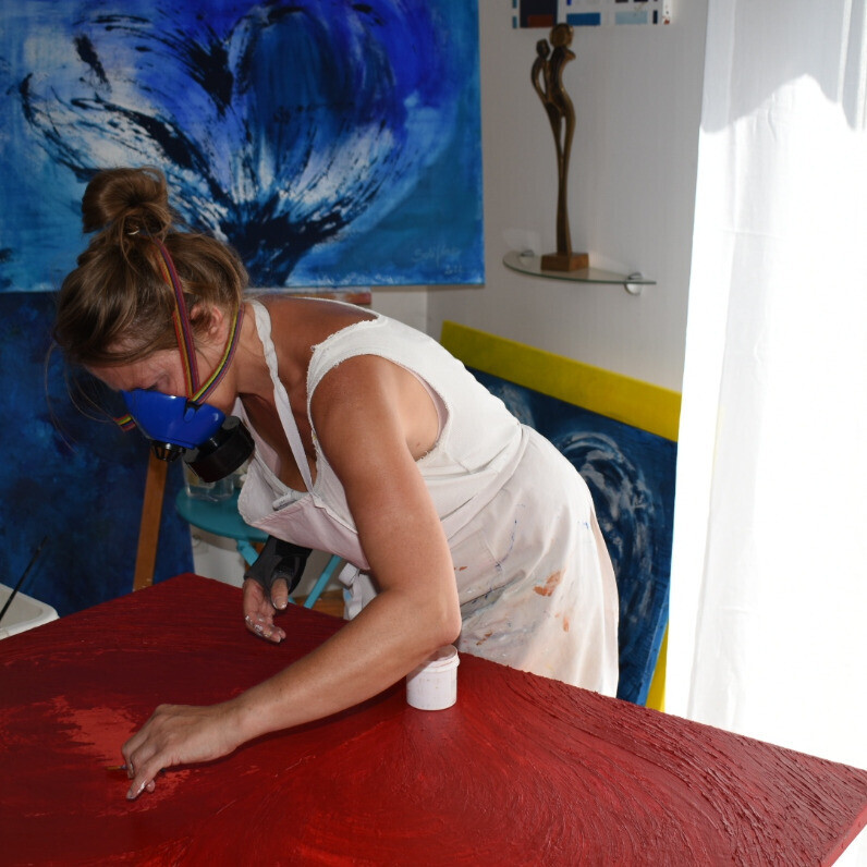 Sylvie Ferreira - El artista trabajando