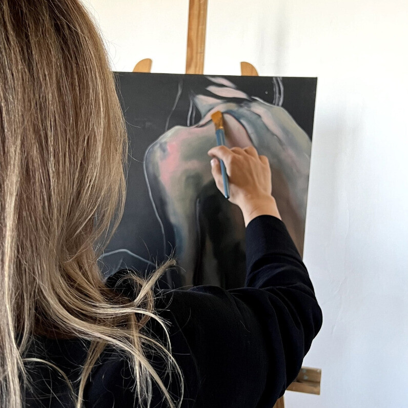 Tatyana Kaganets - The artist at work