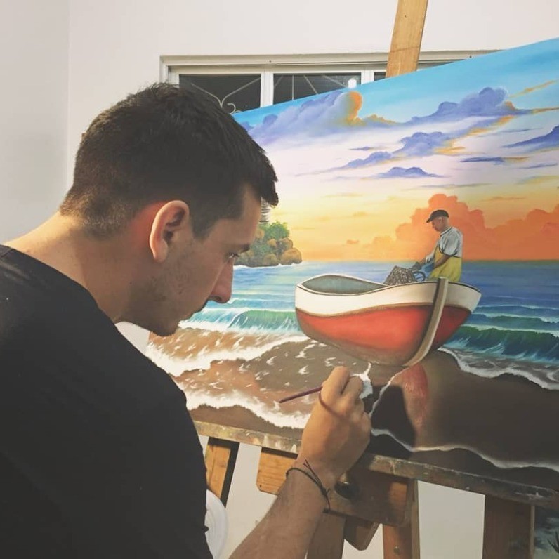 Taillon Luz - The artist at work