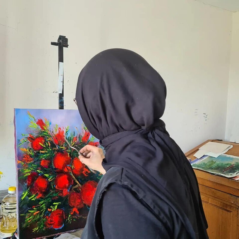 Tamar Chkhaidze - The artist at work