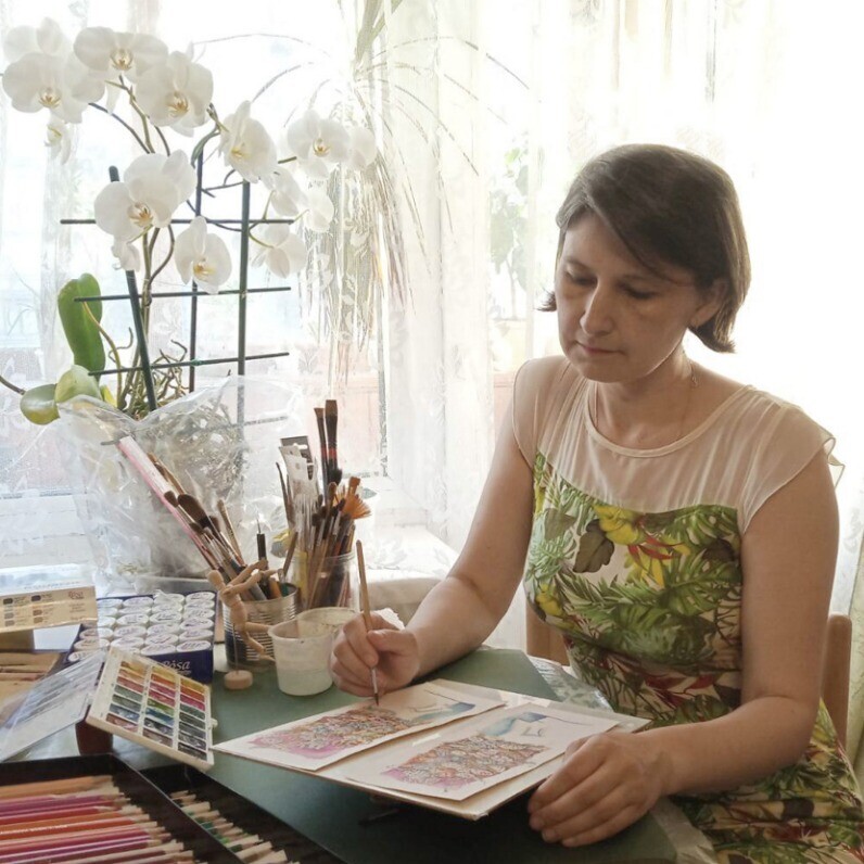 Tanya Dolya - Ο καλλιτέχνης στην εργασία
