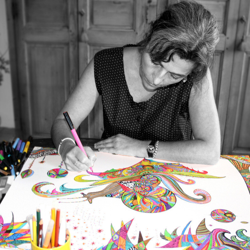 Tereza De Almeida De Giorgi (Kaomento) - L'artiste au travail