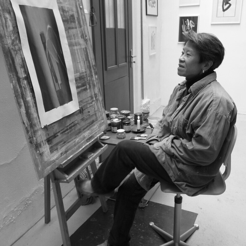 Thu Huong Nguyen Dufourmantelle - L'artiste au travail