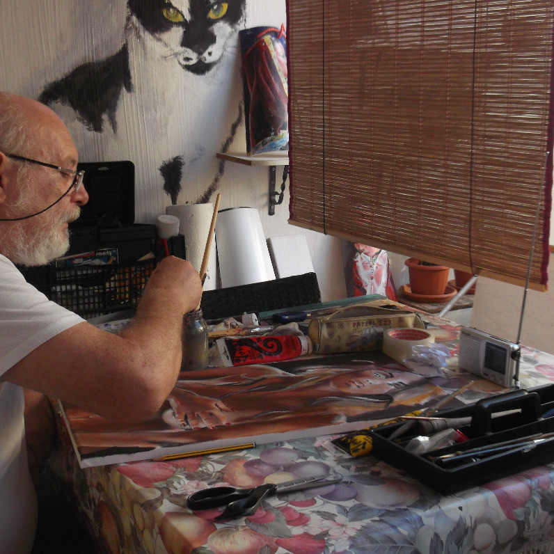 Tino Cavagnoli - The artist at work