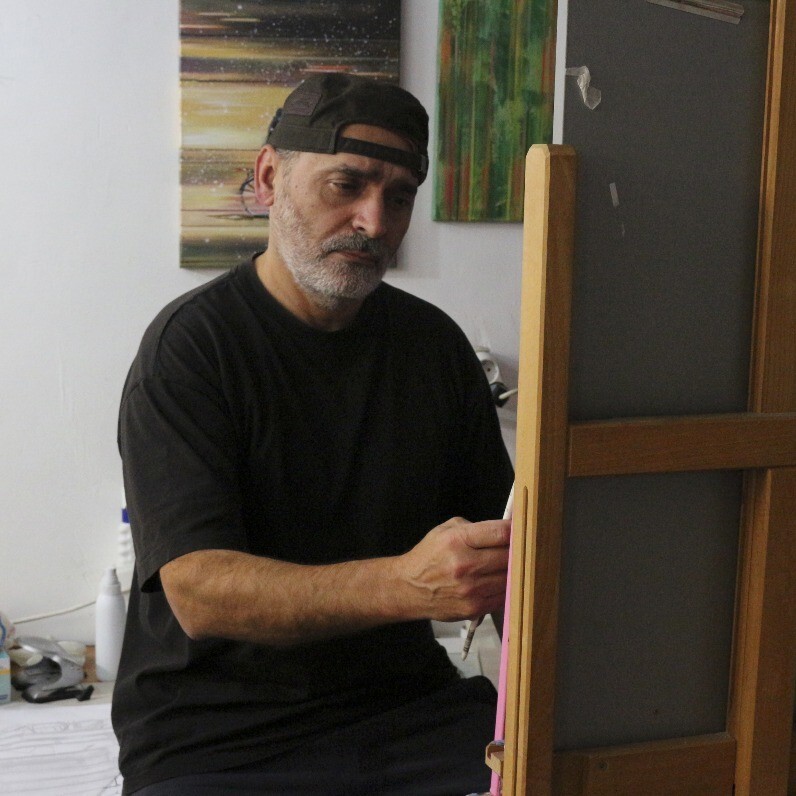 Trayko Popov - The artist at work