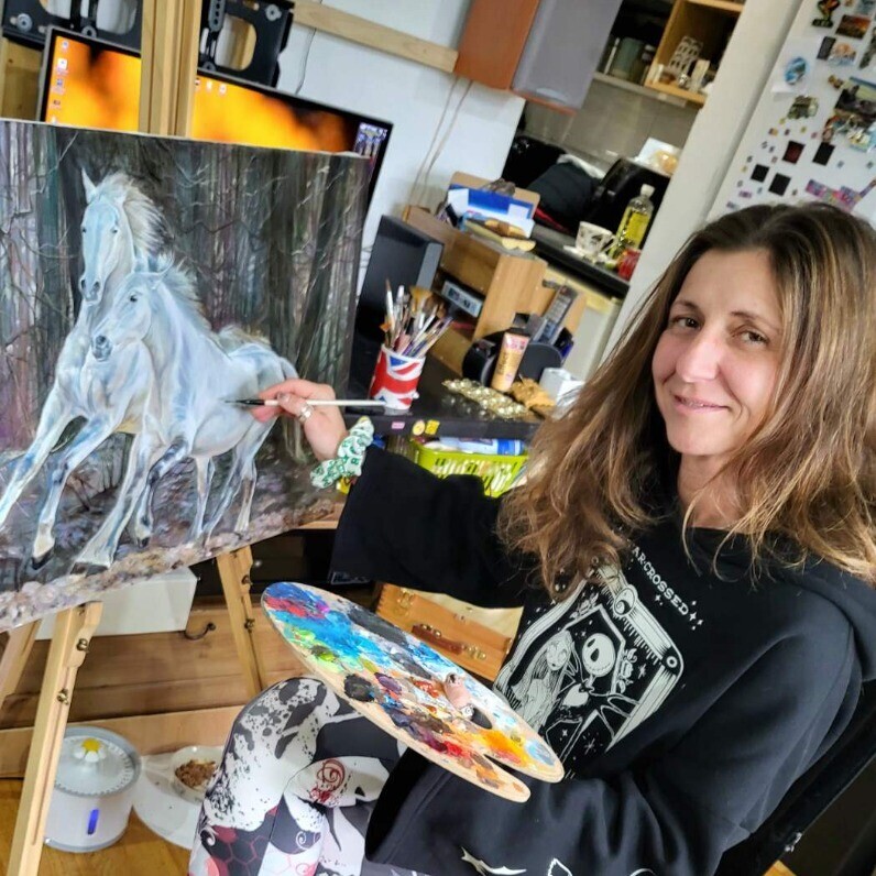 Katerina Evgenieva - The artist at work