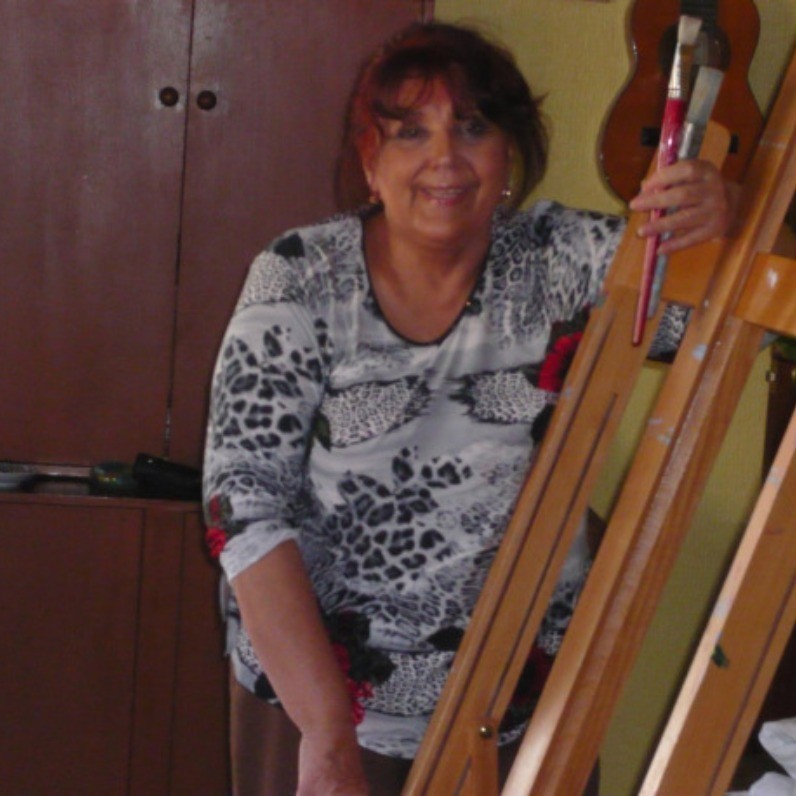 Valle Rubio - El artista trabajando