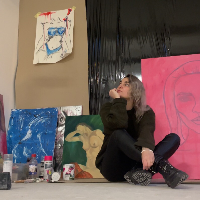 Veronica Rondine - De kunstenaar aan het werk