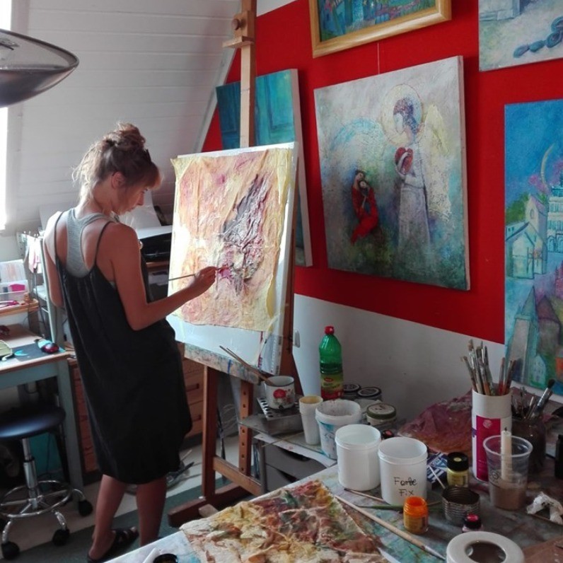 Wiktoria Balawender - Sanatçı iş başında