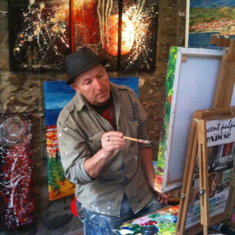 Vincent Pulpito - The artist at work