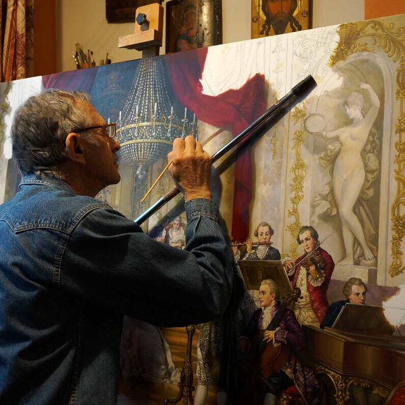 Vladimir Cherkasov - The artist at work