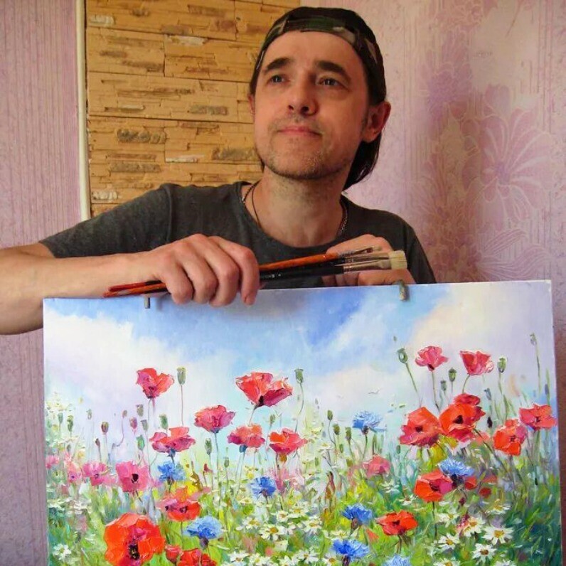 Vladimir Lutsevich - De kunstenaar aan het werk