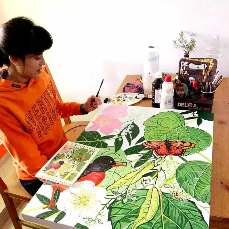 Wankanok Nuchangphuak - El artista trabajando