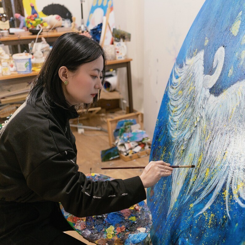 Wenyu Zhu - L'artiste au travail