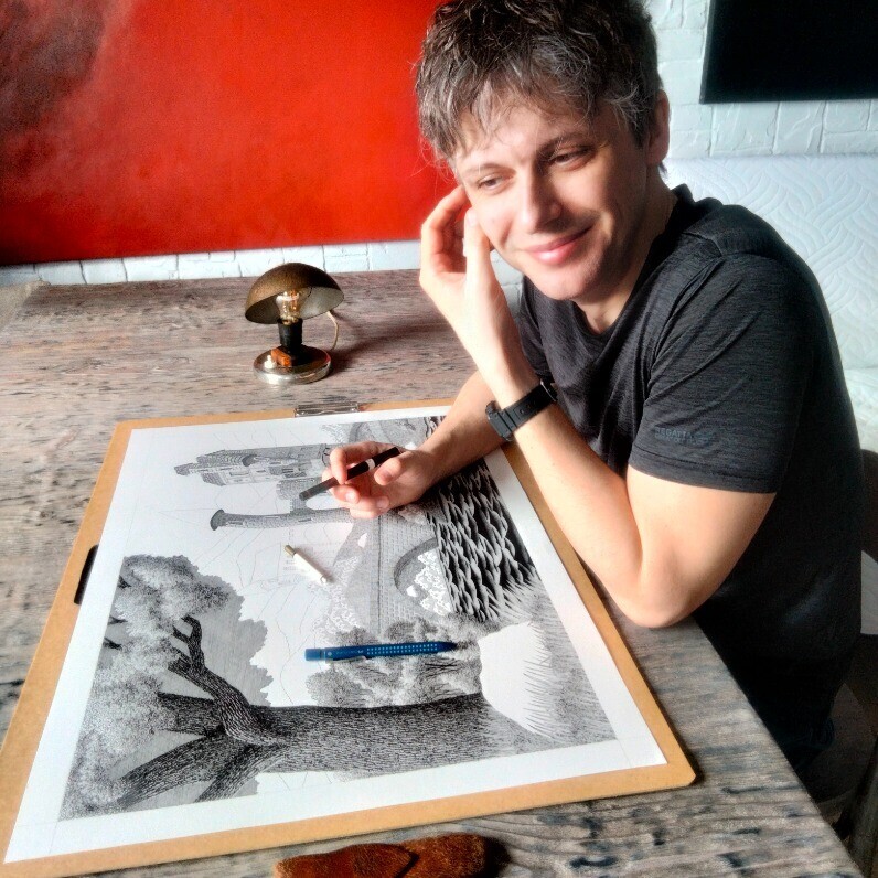Wojciech Baran - Artysta przy pracy